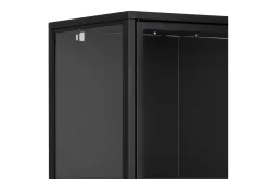 Crabtree Vitrinskåp 40 cm djup 80 cm bred 180 cm hög Metall Glas