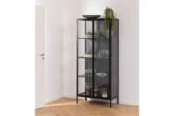 Crabtree Vitrinskåp 40 cm djup 80 cm bred 180 cm hög Metall Glas