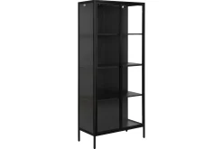 Crabtree Vitrinskåp 40 cm djup 80 cm bred 180 cm hög Metall Glas