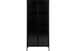 Crabtree Vitrinskåp 40 cm djup 80 cm bred 180 cm hög Metall Glas