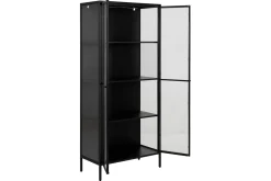 Crabtree Vitrinskåp 40 cm djup 80 cm bred 180 cm hög Metall Glas