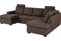 Crazy 4-sits Högervänd U-formad Large Soffa med Divan och Schäslong i Tyg