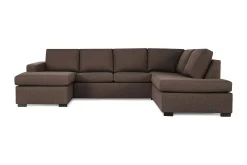 Crazy 4-sits Högervänd U-formad Large Soffa med Divan och Schäslong i Tyg