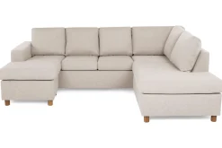 Crazy 4-sits Högervänd U-formad Small Soffa med Divan och Schäslong i Tyg