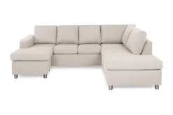Crazy 4-sits Högervänd U-formad Small Soffa med Divan och Schäslong i Tyg