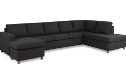 Crazy 5-sits Högervänd U-formad X-Large Soffa med Divan och Schäslong i Tyg
