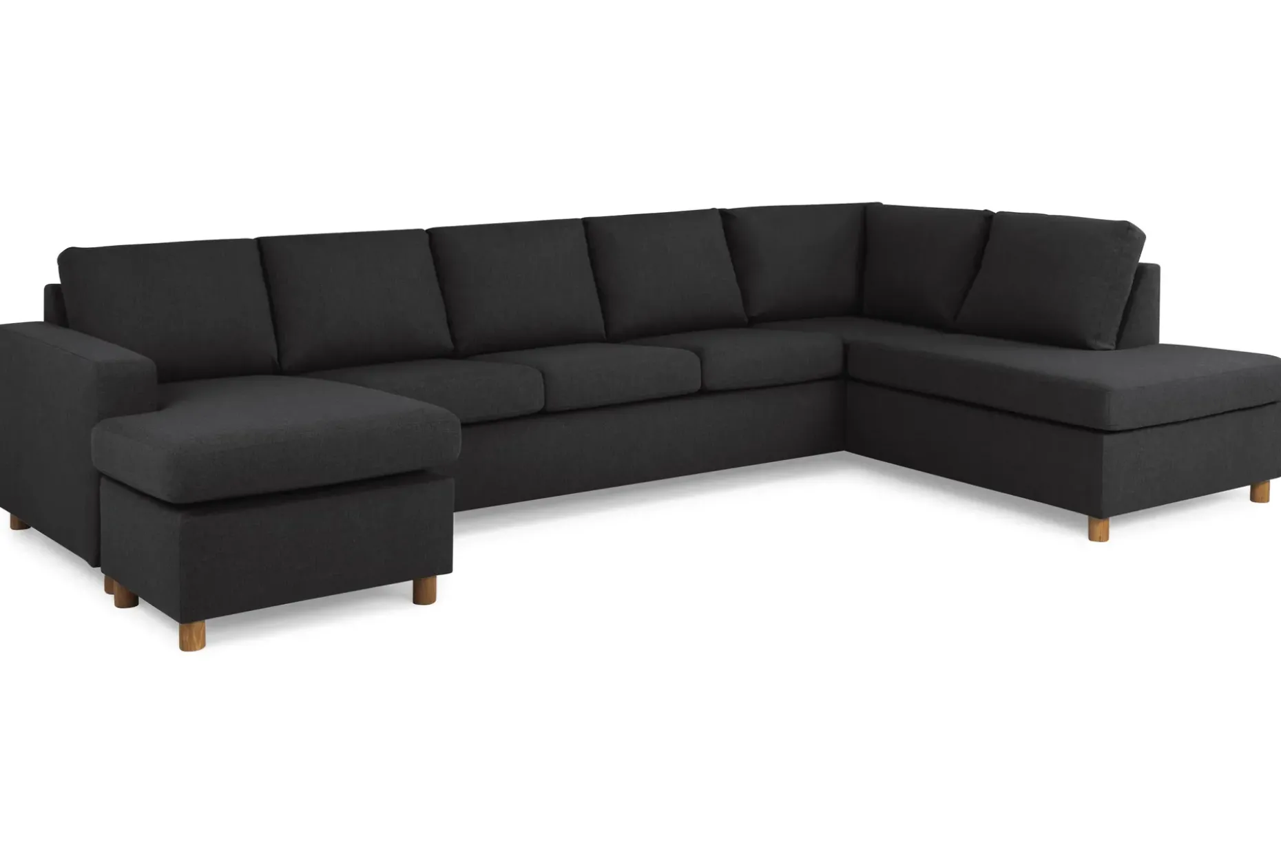 Crazy 5-sits Högervänd U-formad X-Large Soffa med Divan och Schäslong i Tyg