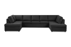 Crazy 5-sits U-formad Soffa med dubbelschäslong i Tyg