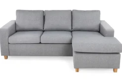 Crazy 3-sits Vändbar L-formad Divansoffa i Tyg