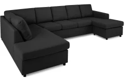 Crazy 5-sits Vänstervänd U-formad Soffa med Divan och Schäslong i Tyg
