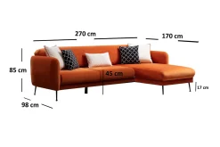 Crivaro Bäddsoffa med Divan Höger