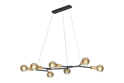Cross Taklampa 7L E27 mattsvart/ guld