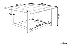 Crystal Soffbord 80 cm