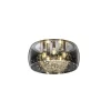 Crystel Plafond 50 cm 5xE14 krom/ rökglas