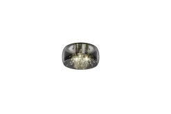 Crystel Plafond 35 cm 3xE14 krom/ rökglas