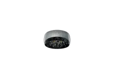 Crystel Plafond 35 cm 3xE14 krom/ rökglas