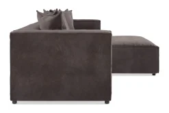 Cubo 4-sits L-formad Djup Modulsoffa med Divan i Sammet