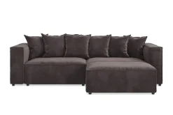 Cubo 4-sits L-formad Djup Modulsoffa med Divan i Sammet