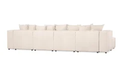 Cubo 5-sits U-formad Djup Modulsoffa Med Divan och Schäslong i Sammet
