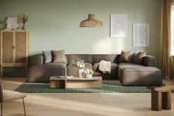 Cubo 5-sits U-formad Djup Modulsoffa Med Divan och Schäslong i Sammet