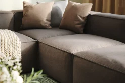 Cubo 5-sits U-formad Djup Modulsoffa Med Divan och Schäslong i Sammet