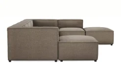 Cubo 5-sits U-formad Djup Modulsoffa Med Divan och Schäslong i Sammet