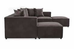 Cubo 5-sits U-formad Djup Modulsoffa Med Divan och Schäslong i Sammet