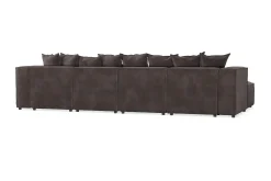 Cubo 5-sits U-formad Djup Modulsoffa Med Divan och Schäslong i Sammet