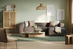 Cubo 4-sits Vändbar L-formad Djup Modulsoffa med Divan i Tyg
