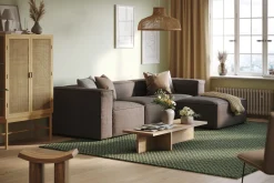 Cubo 4-sits Vändbar L-formad Djup Modulsoffa med Divan i Tyg