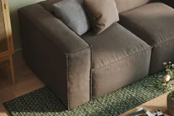 Cubo 4-sits Vändbar L-formad Djup Modulsoffa med Divan i Tyg