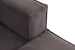 Cubo 4-sits Vändbar L-formad Djup Modulsoffa med Divan i Sammet