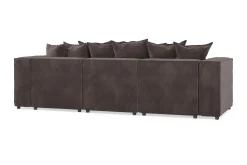 Cubo 4-sits Vändbar L-formad Djup Modulsoffa med Divan i Sammet