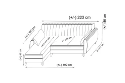 Dalima Bäddsoffa m. Divan 3-sits