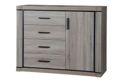 Dallas Skänk 117x43,5x91 cm LED-belysning