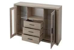 Dallas Skänk 157x43,5x111 cm LED-belysning