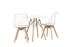 Danburi Matgrupp 60 cm Rund med 2 Edvin stolar
