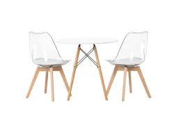 Danburi Matgrupp 60 cm Rund med 2 Edvin stolar
