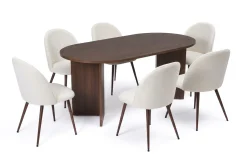 Dano Matbord 180 cm med 6 Nibe Plus Matstolar