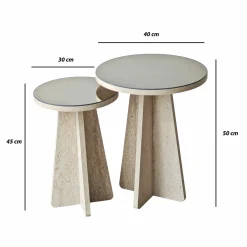 Dasina Sidobord 2 delar 50 cm