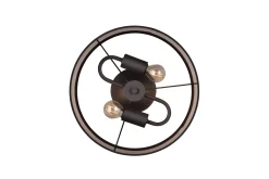 Davos Plafond 30 cm 2xE14 mattsvart/ greige