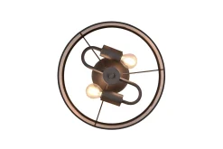 Davos Plafond 30 cm 2xE14 mattsvart/ greige