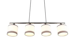 Davos Taklampa 4L E14 krom/ vit