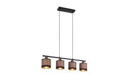 Davos Taklampa 4L E14 mattsvart/ greige