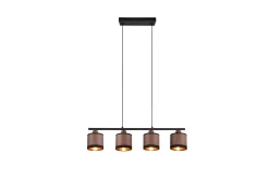 Davos Taklampa 4L E14 mattsvart/ greige