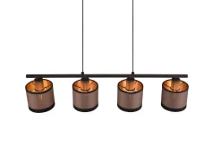 Davos Taklampa 4L E14 mattsvart/ greige