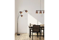 Davos Taklampa 4L E14 mattsvart/ greige