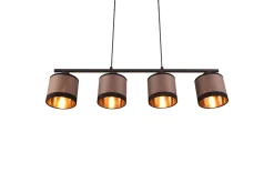 Davos Taklampa 4L E14 mattsvart/ greige