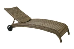 Däckstol WICKER 73x196x99cm färg: cappuccino