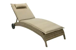 Däckstol WICKER 73x196x99cm färg: cappuccino